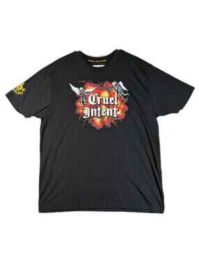 Zero Foxtrot T Shirt Mens 2XL Black Cruel Intent Afterlife Club Member Skull Gun